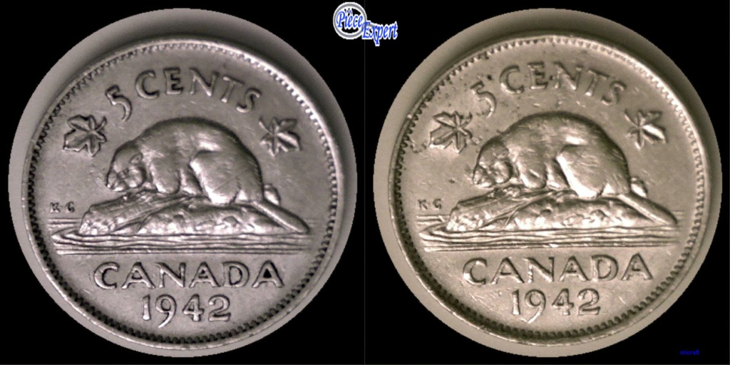 1942 - Coin fendillé de la bûche au listel 5_cent78