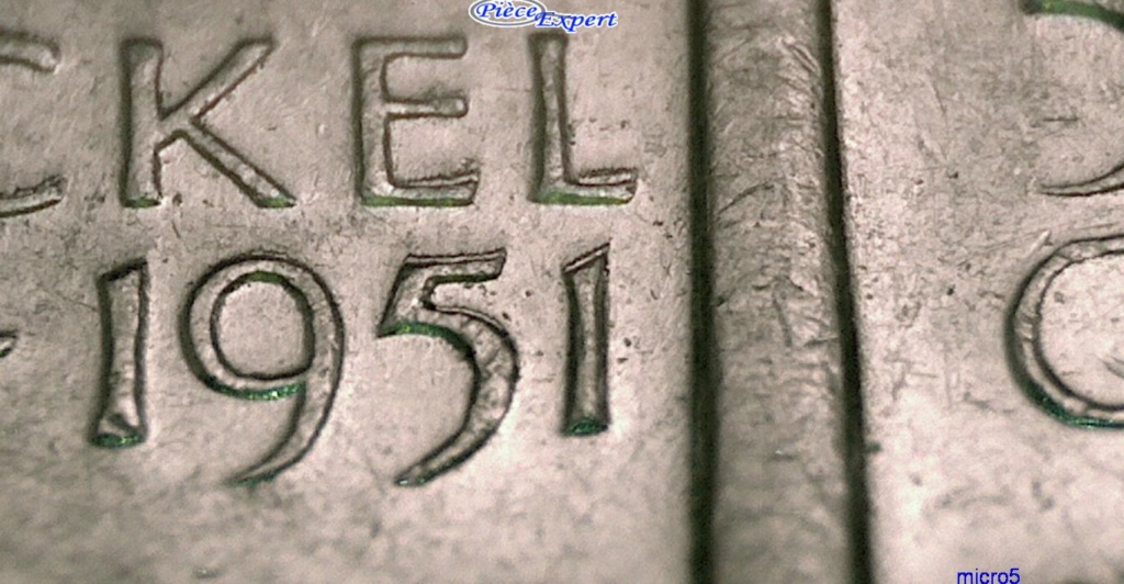 1951 - Comm., Coin détérioré 51 (1951) et EL de (nickel) Cpe_1065