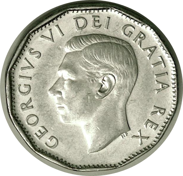 1952 - Coin détérioré 5nt+Eclat feuille droite+Coin fendillé Date Cpe_1126