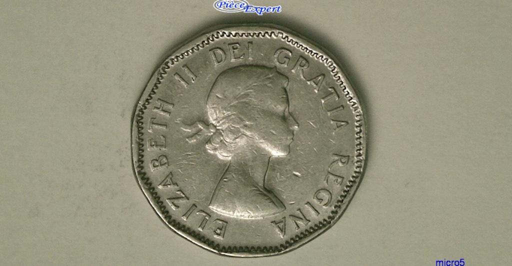 1955 - Coin détérioré, tête du castor Cpe_1149