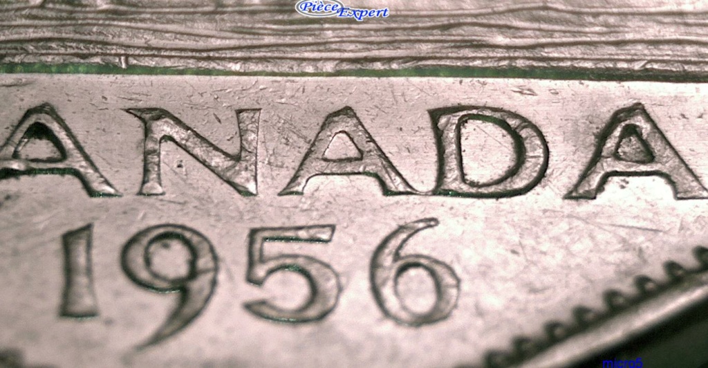 1956 - Coin obturé sur Canada NA Cpe_1187