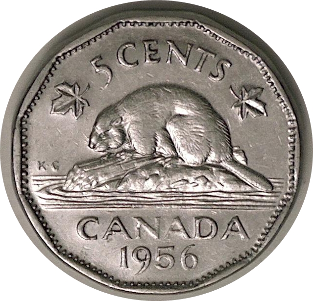 1956 - Coin obturé sur Canada NA Cpe_1194