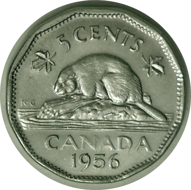 1956 - Coin obturé sur Canada ANA Cpe_1205