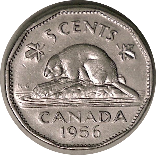 1956 - Faible frappe sur Canada NA + Accumulation sur denticules Revers Cpe_1214