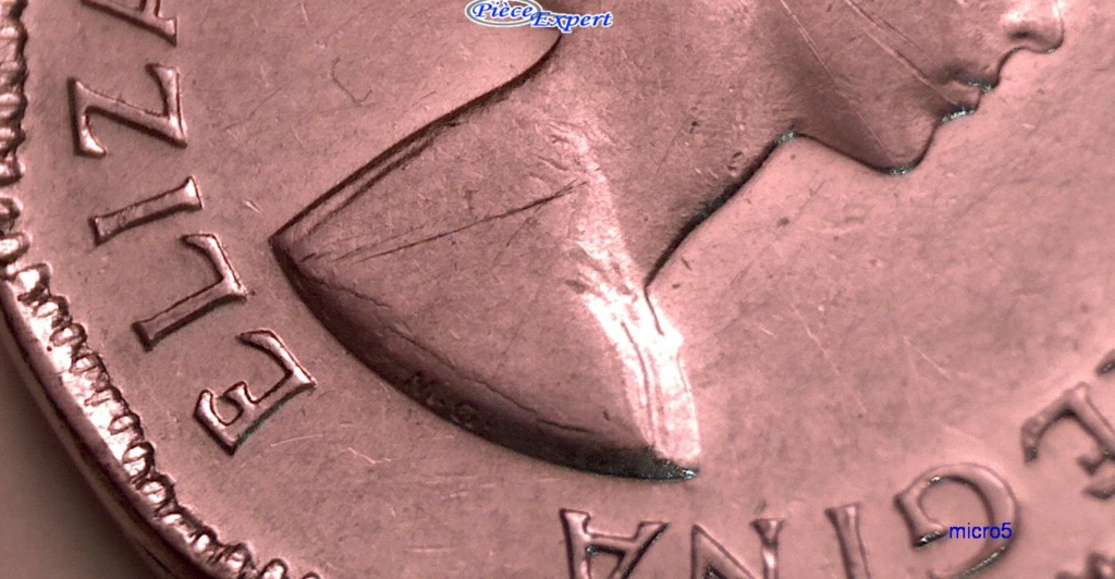 1953 - NSF Loin, Éclats de coin N de cents + fissure Buste Avers Cpe_1348
