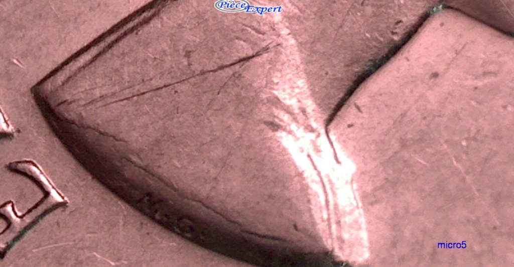 1953 - NSF Loin, Éclats de coin N de cents + fissure Buste Avers Cpe_1349