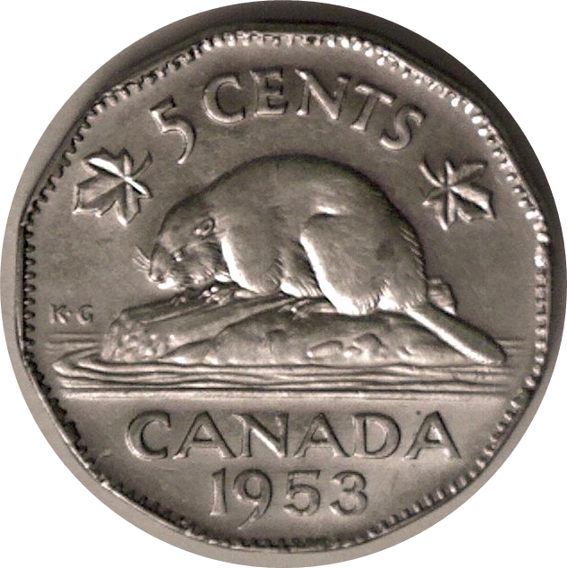 1953 - NSF Loin, Éclats de coin N de cents + fissure Buste Avers Cpe_1352