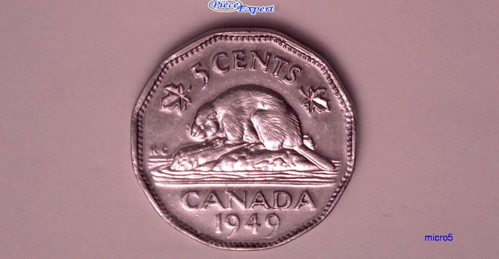1949 - Coin entrechoqué Avers, nuque du roi Cpe_1823