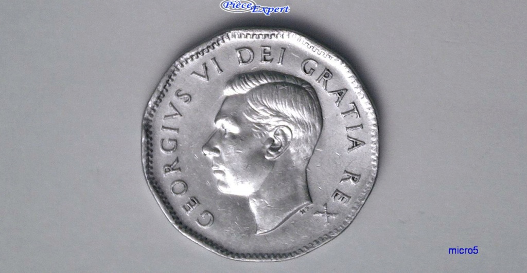 1949 - Coin entrechoqué Avers, nuque du roi Cpe_1824