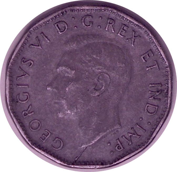 1943 - Coin Fendillé (2) sous le buste au listel et I de IND Cpe_i513