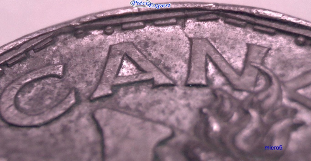1943 - Coin fendillé du 1 au listel Cpe_i528