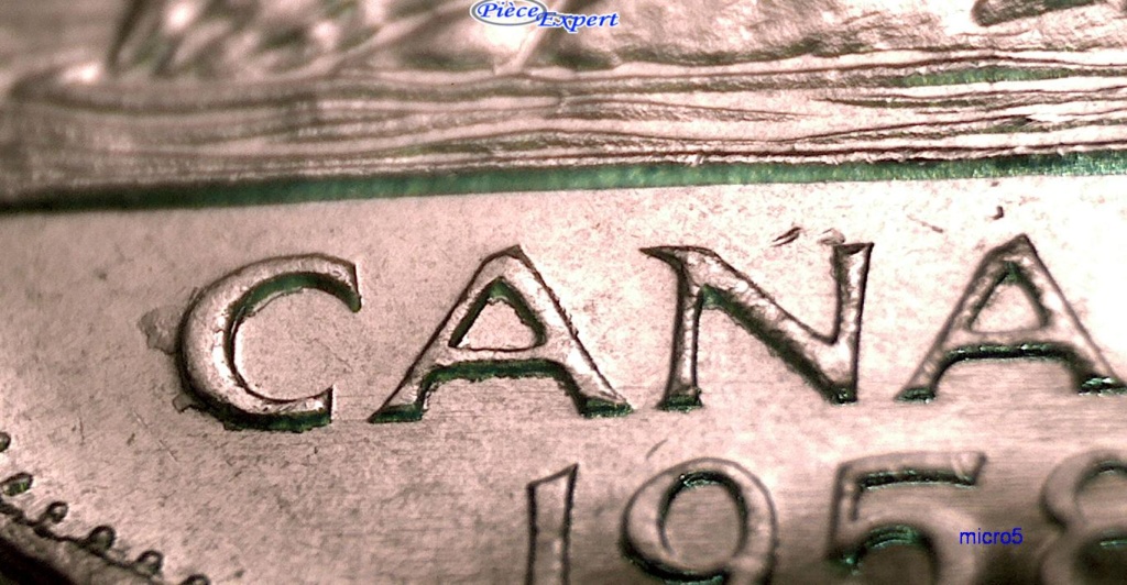 1958 - Coin détérioré Revers Canada et Date Cpe_i931