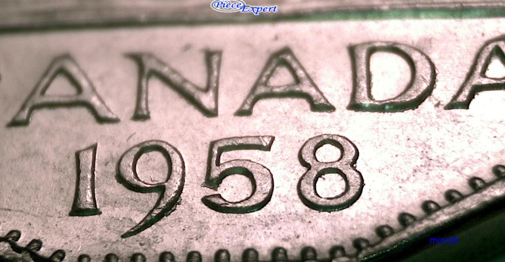 1958 - Coin détérioré Revers Canada et Date Cpe_i932