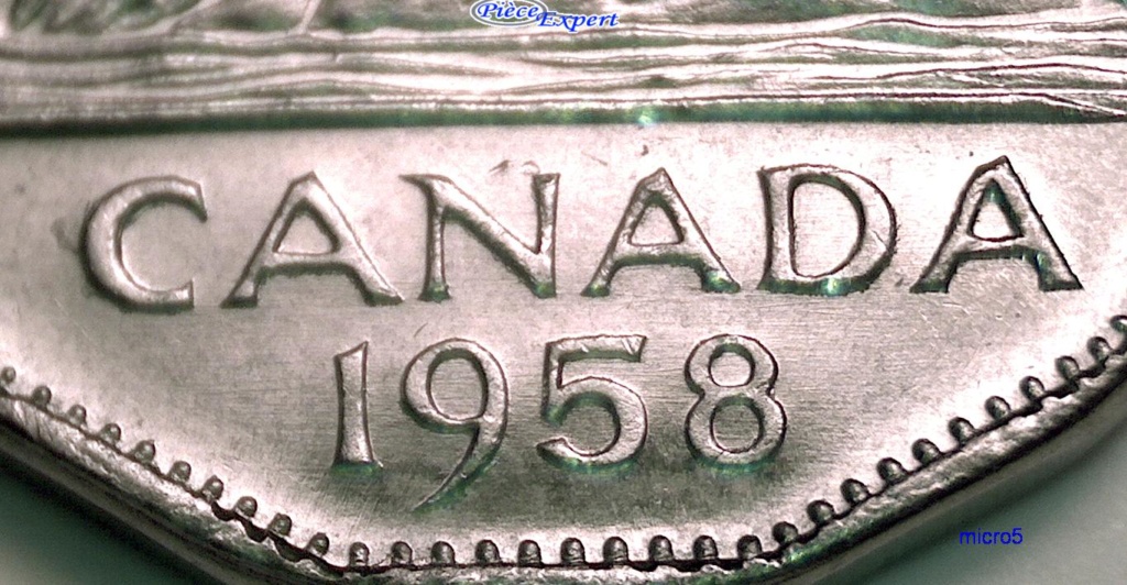 1958 - Coin détérioré Revers Canada et Date Cpe_i936