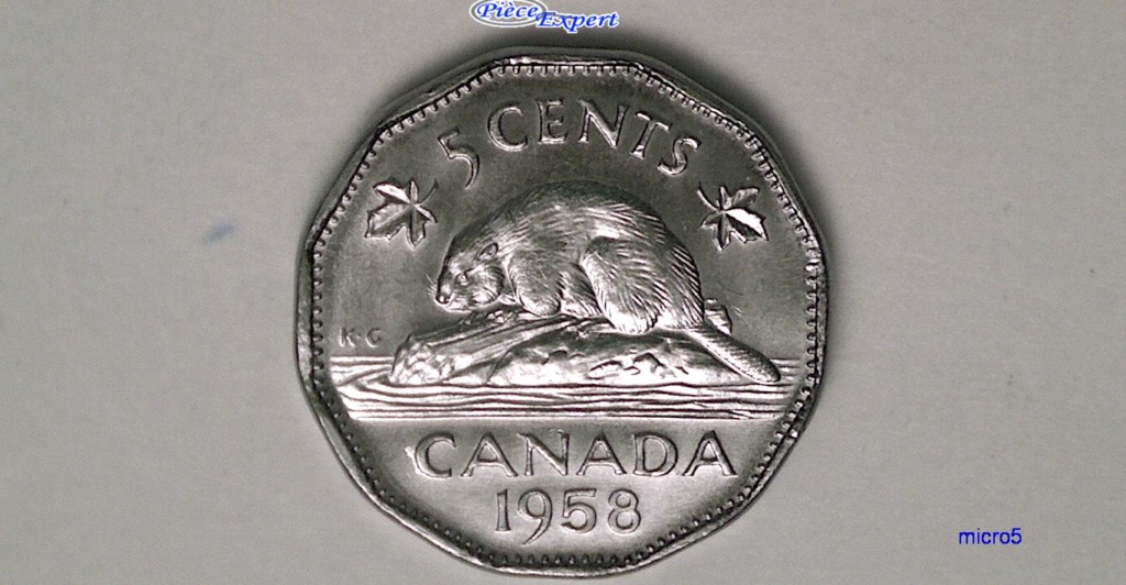 1958 - Coin détérioré Revers Canada et Date Cpe_i937