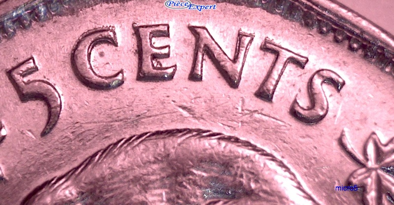 1947 - ML Coin Détérioré sur 5 CENTS (Die Deterioration)  Cpe_im54