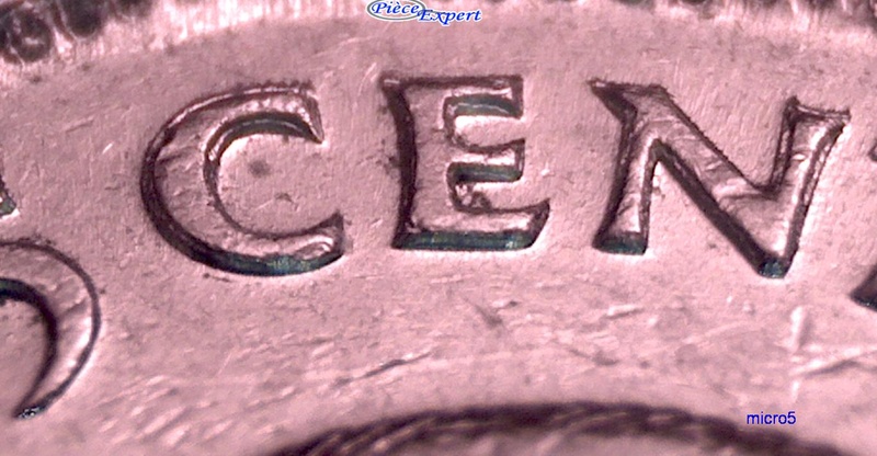1947 - ML Coin Détérioré sur 5 CENTS (Die Deterioration)  Cpe_im58