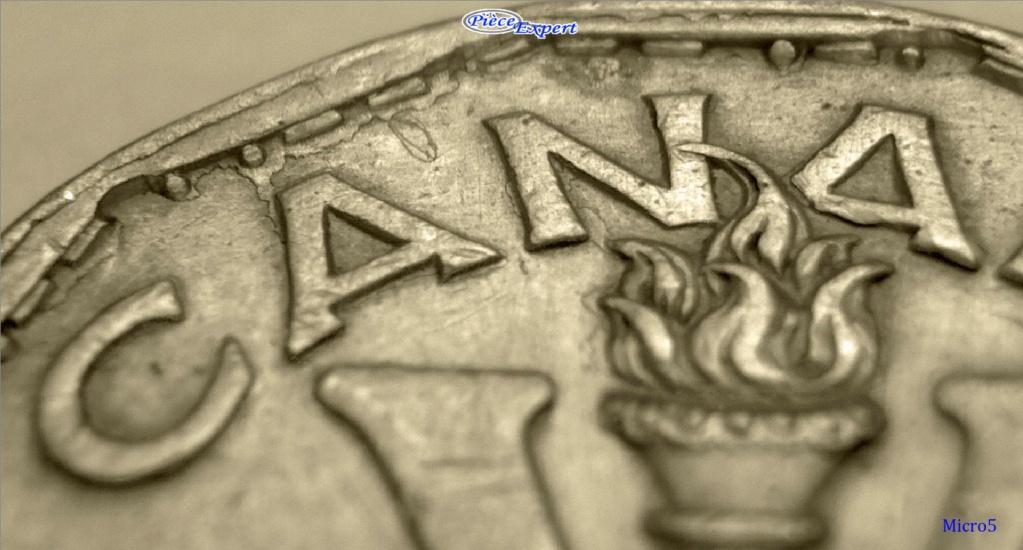 1943 -  Coin Fendillé de la pointe du buste au listel #2 Imag1245