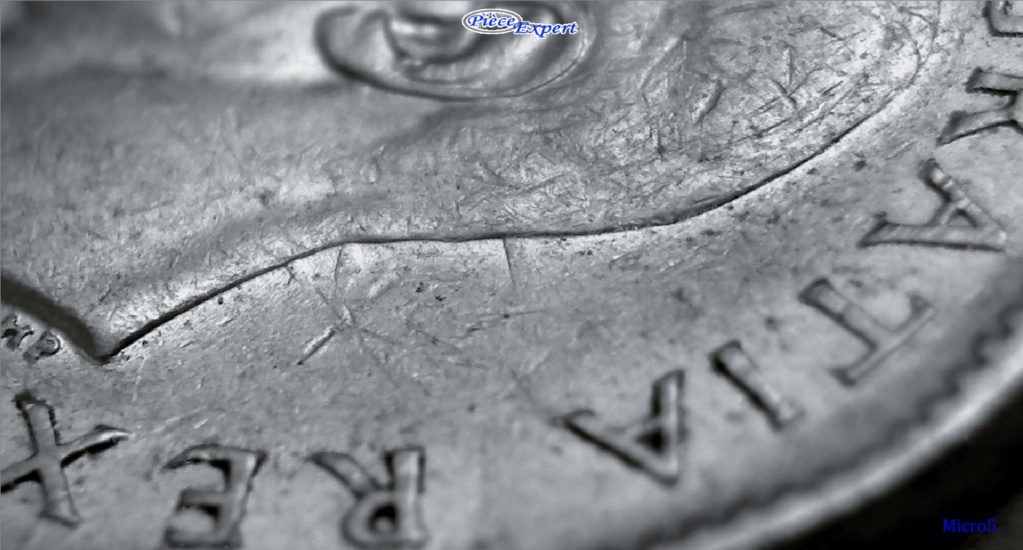 1950 - Coin Entrechoqué Revers , Coin Fendillé, "A" suspendu #2 (Die Clash) Imag1313