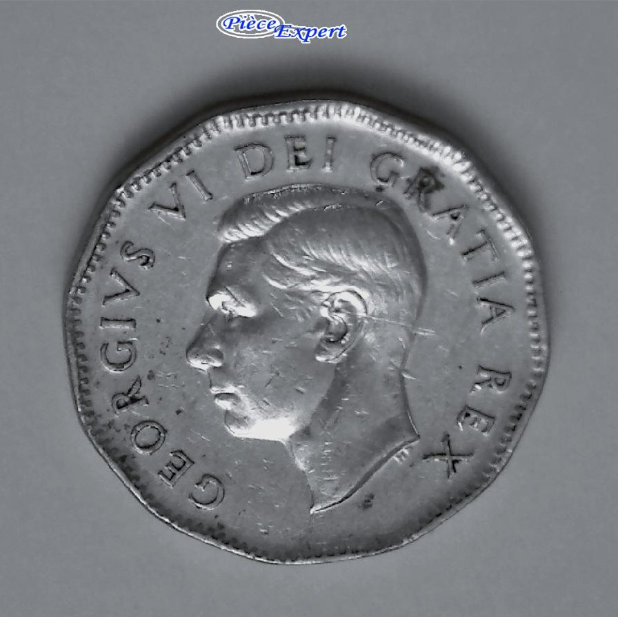 1949 - Coin Fendillé cou du roi, Double Portrait, Entrechoqué Imag1435