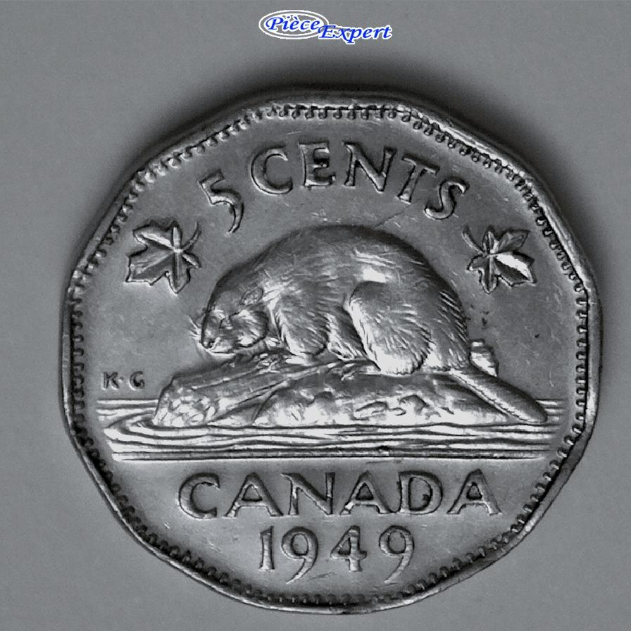 1949 - Coin fendillé dos du castor, Entrechoqué Avers / Revers Imag1471