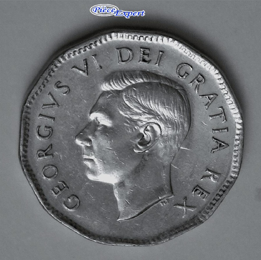 1949 - Coin fendillé dos du castor, Entrechoqué Avers / Revers Imag1472