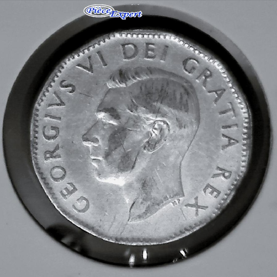 1951 - Coin fendillé 5 de cents, a la tête du castor Imag1526