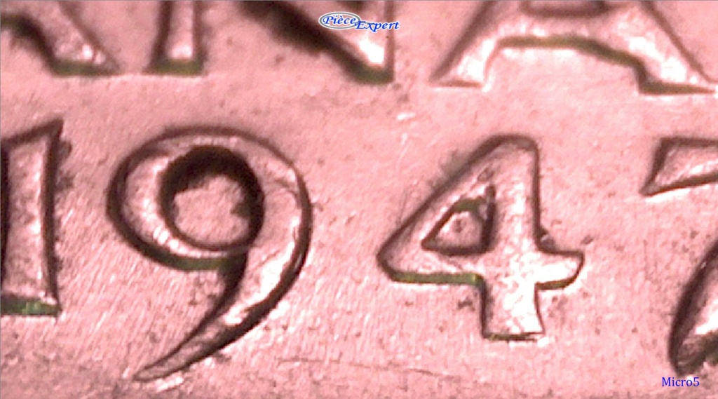 1947 - "4" Partiellement Obstrué (Filled "4") & Coins Entrechoqués Avers & Revers (Die Clash) Image204