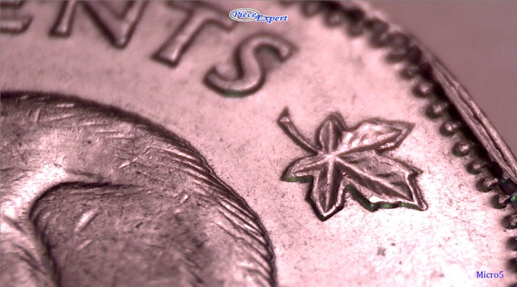 1947 - Coin Détérioré sur 5 CENTS FG-FD (Die Deterioration) Image274