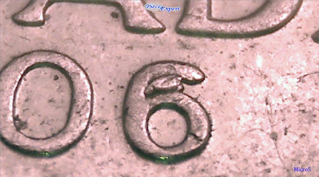 2006 - Éclat de Coin, "6" Partiellement Obstrué (Die Chip, Filled "6")   Image297