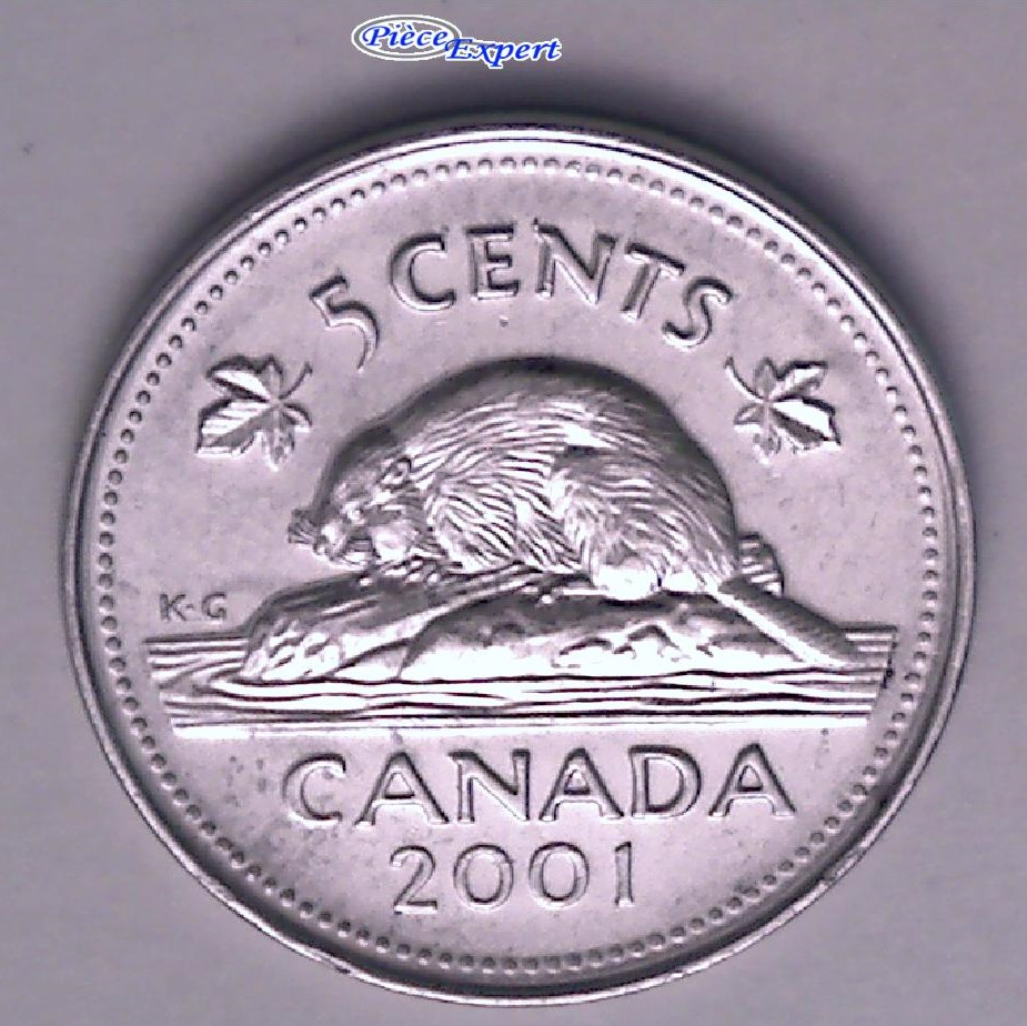 2001P - Doublure du 5 de 5 cents Image331