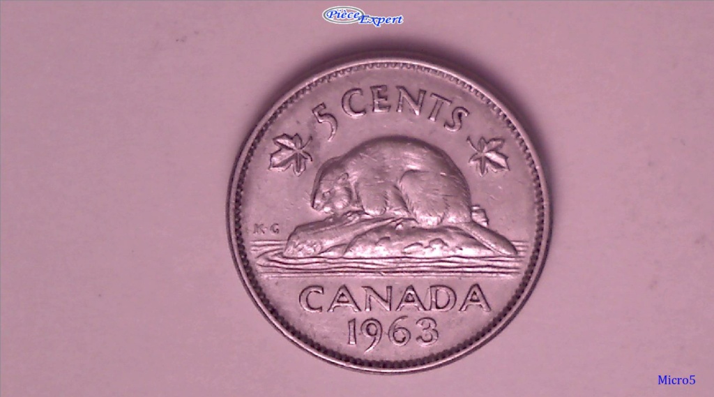 1963 - Coin Détérioré, Double Castor & "5 CENTS" (Dbl. Beaver & 5 CENTS) Image407