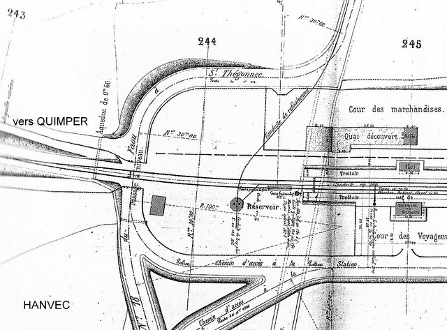 Plan  de voie Hanvec 1923 (ligne PO Savenay  à Landerneau) Image_64