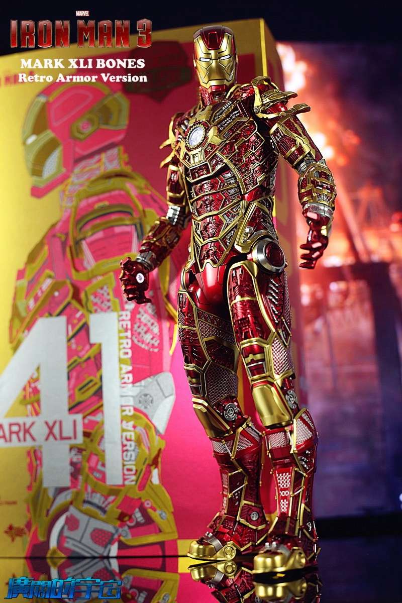 Iron Man 3 - Iron Man Mark XLI (41) Bones (Retro Armor Version) 1/6 (Hot toys) 14093510