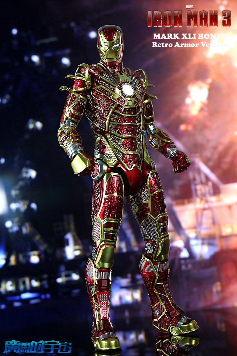 Iron Man 3 - Iron Man Mark XLI (41) Bones (Retro Armor Version) 1/6 (Hot toys) 14094910