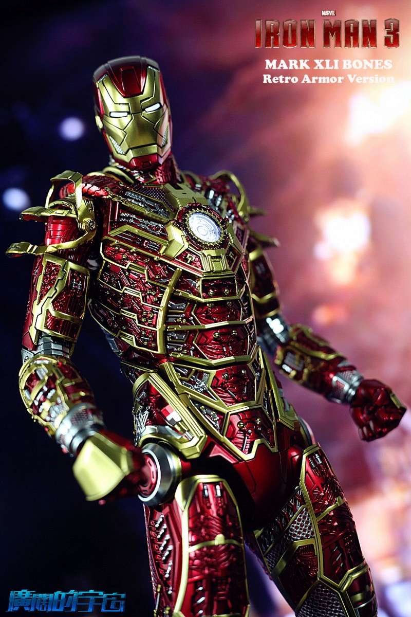 Iron Man 3 - Iron Man Mark XLI (41) Bones (Retro Armor Version) 1/6 (Hot toys) 14095710