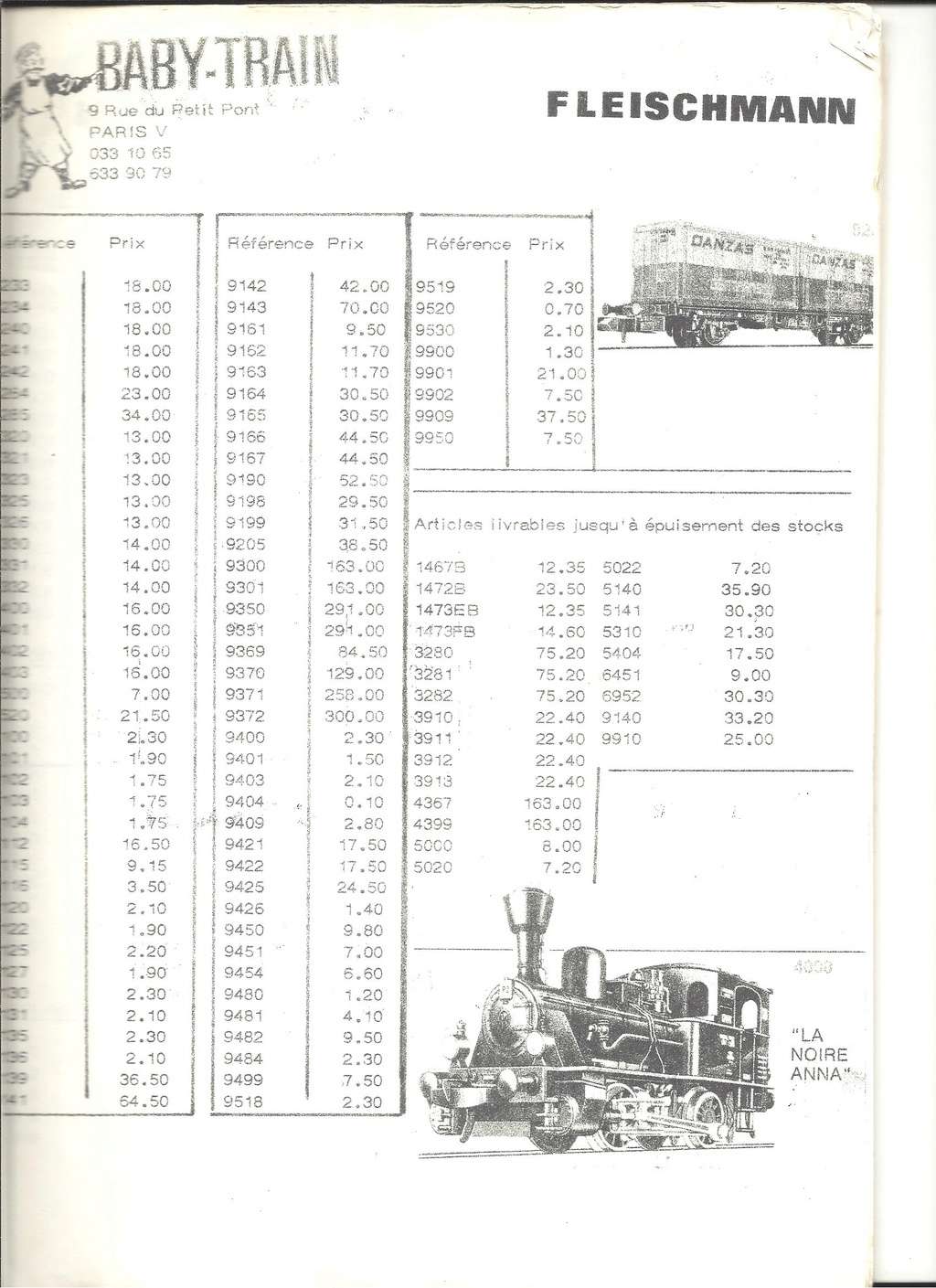 [BABY TRAIN 1972] Tarif clientèle trains 26ème année 1972 Baby_t60