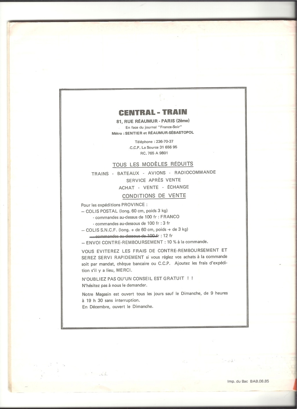 [CENTRAL TRAIN 1971] Catalogue 1971  Centra50