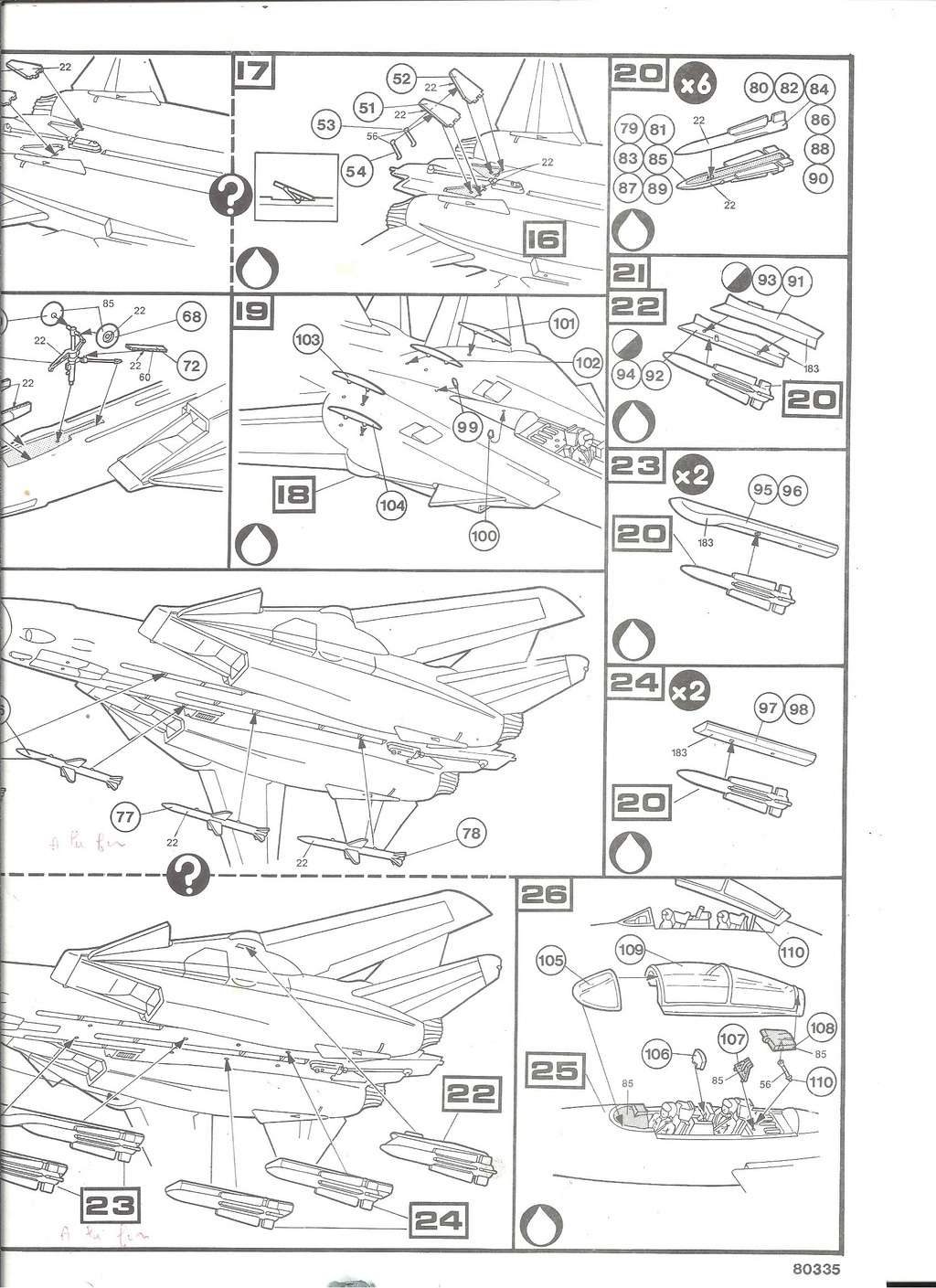 GRUMMAN F 14 A 1/72ème Réf 80335 Notice Helle187