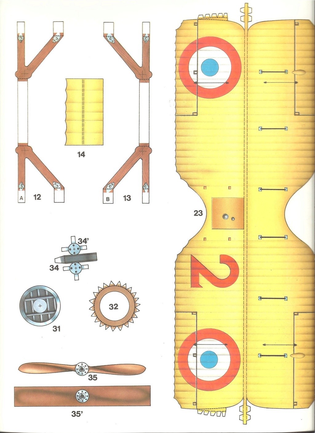 [LAROUSSE ] Maquette cartonnée n°1 SPAD VII au 1/30ème  Larous23