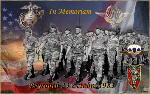 HOMMAGE aux 58 paras assassinés 55 du 1er RCP et 3 du 9ème RCP le 23 octobre 1983 à Beyrouth  39434816