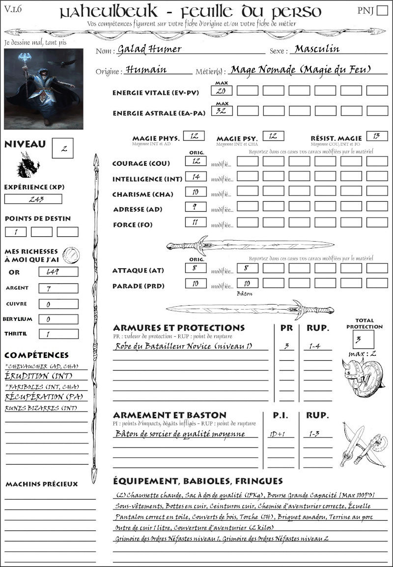 Galad Humer, Le Mage Fiched15