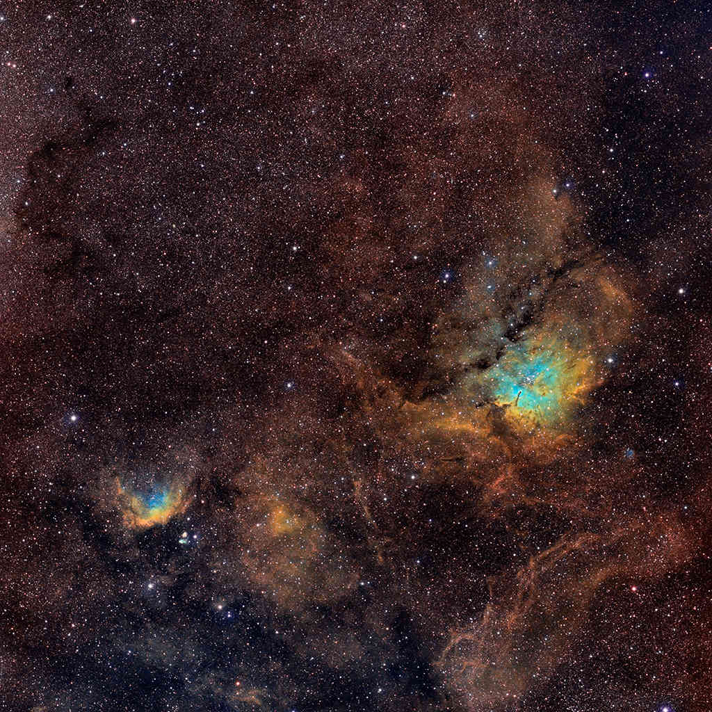 Entre SH2-87 et NGC6820 (SH2-86) en SHO Sh2-8611