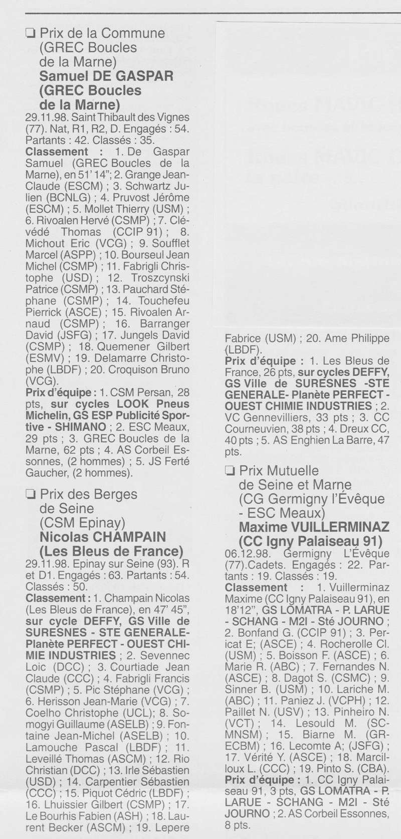  Coureurs et Clubs de Octobre 1996 à décembre 1999 - Page 27 01013