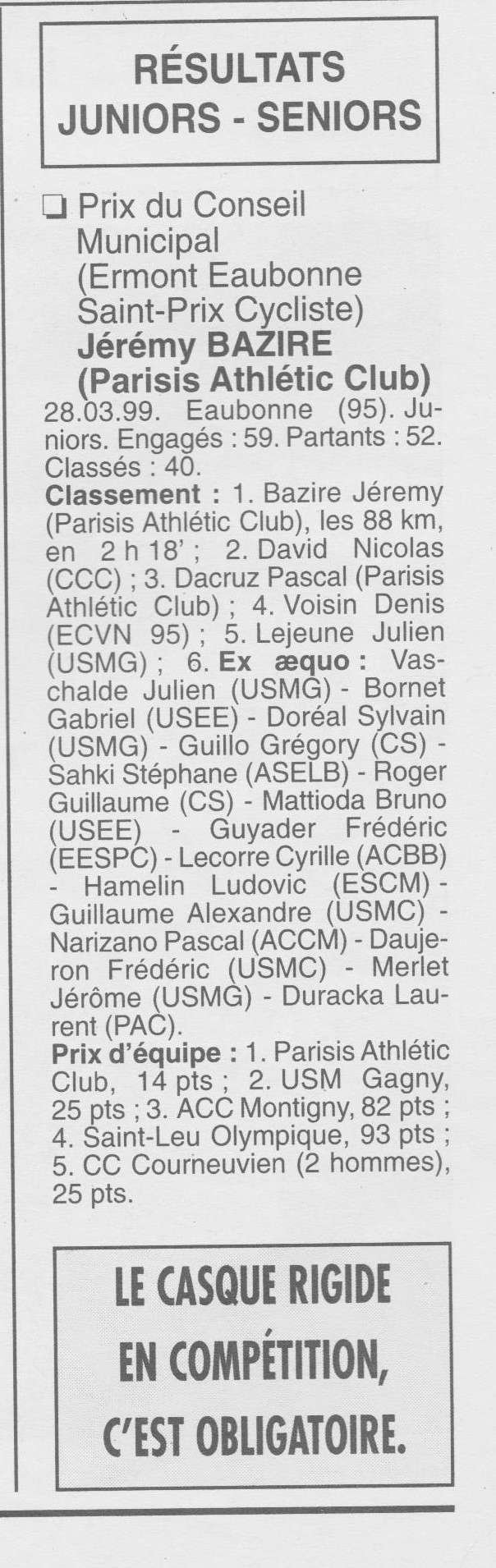  Coureurs et Clubs de Octobre 1996 à décembre 1999 - Page 29 01116