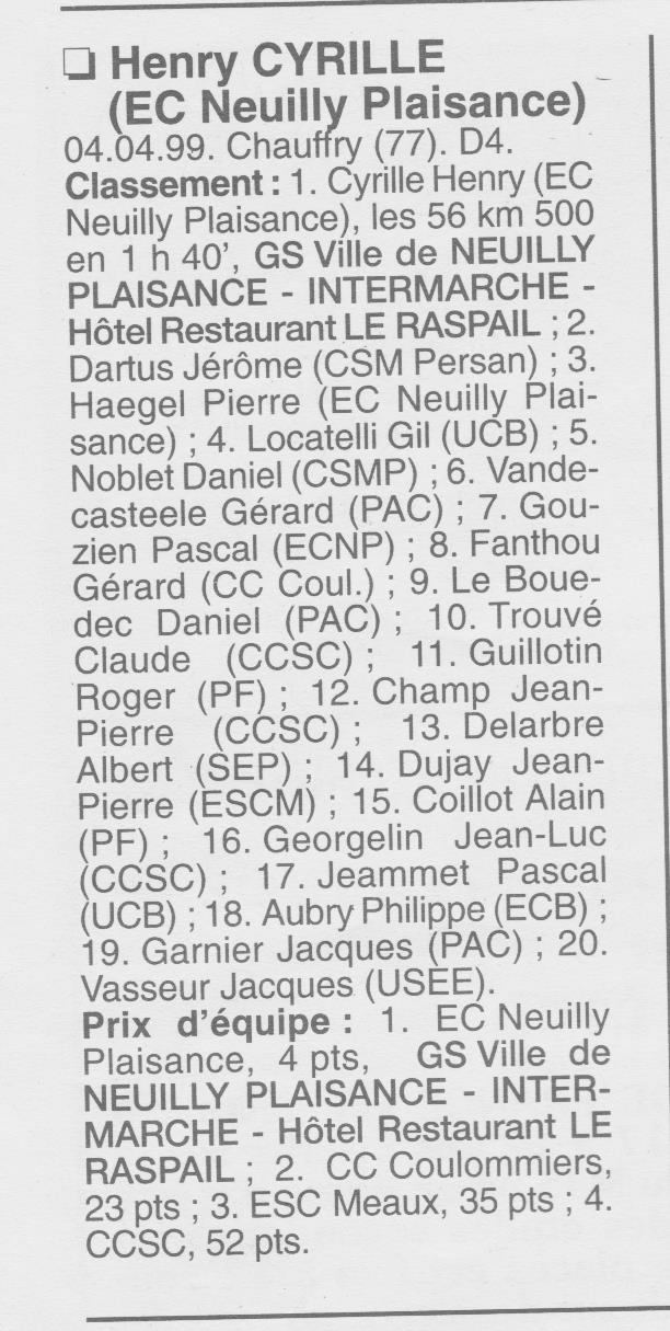  Coureurs et Clubs de Octobre 1996 à décembre 1999 - Page 29 04111
