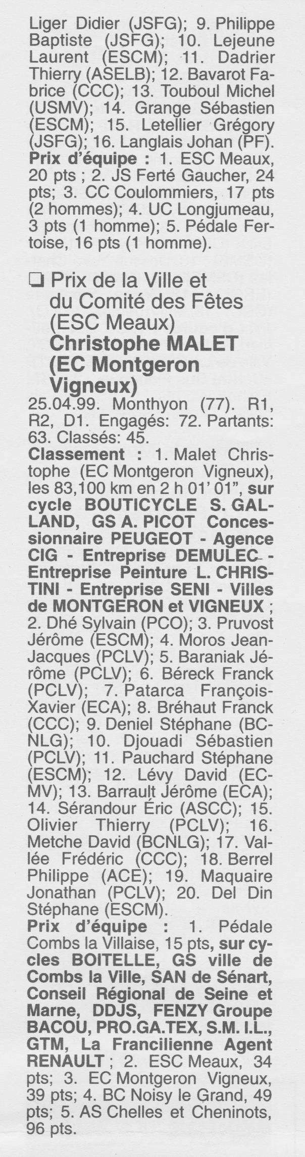  Coureurs et Clubs de Octobre 1996 à décembre 1999 - Page 30 1_00910