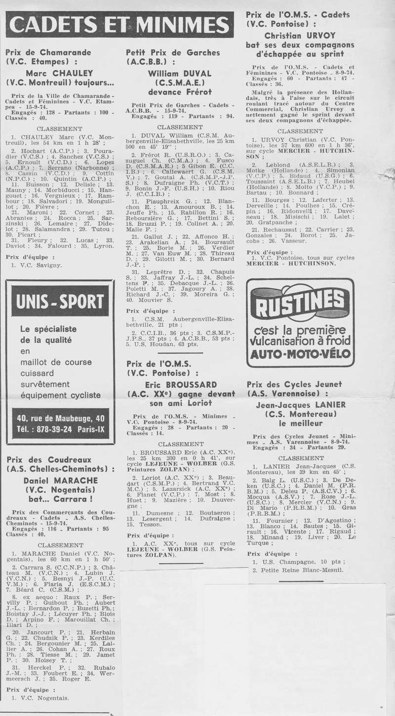 Coureurs et Clubs de juin 1974 à mars 1977 - Page 6 74_06110