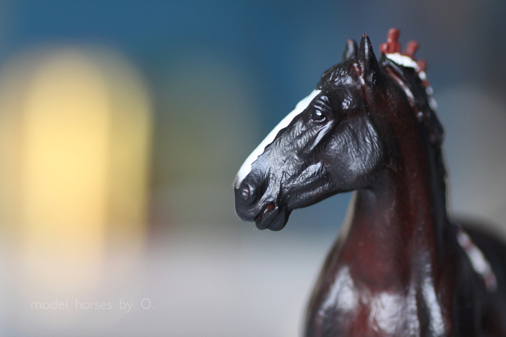 Arabian mare in foal (repainted) and other horses by Anna Mojo_f15