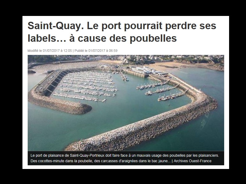 Saint-Quay. Le port pourrait perdre ses labels… à cause des poubelles  Sans_120